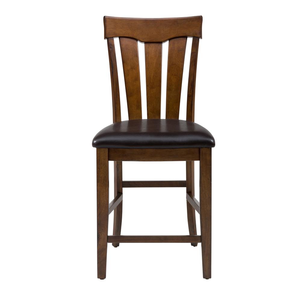 Solid Acacia Slatback Counter Stool (Set of 2). Picture 1