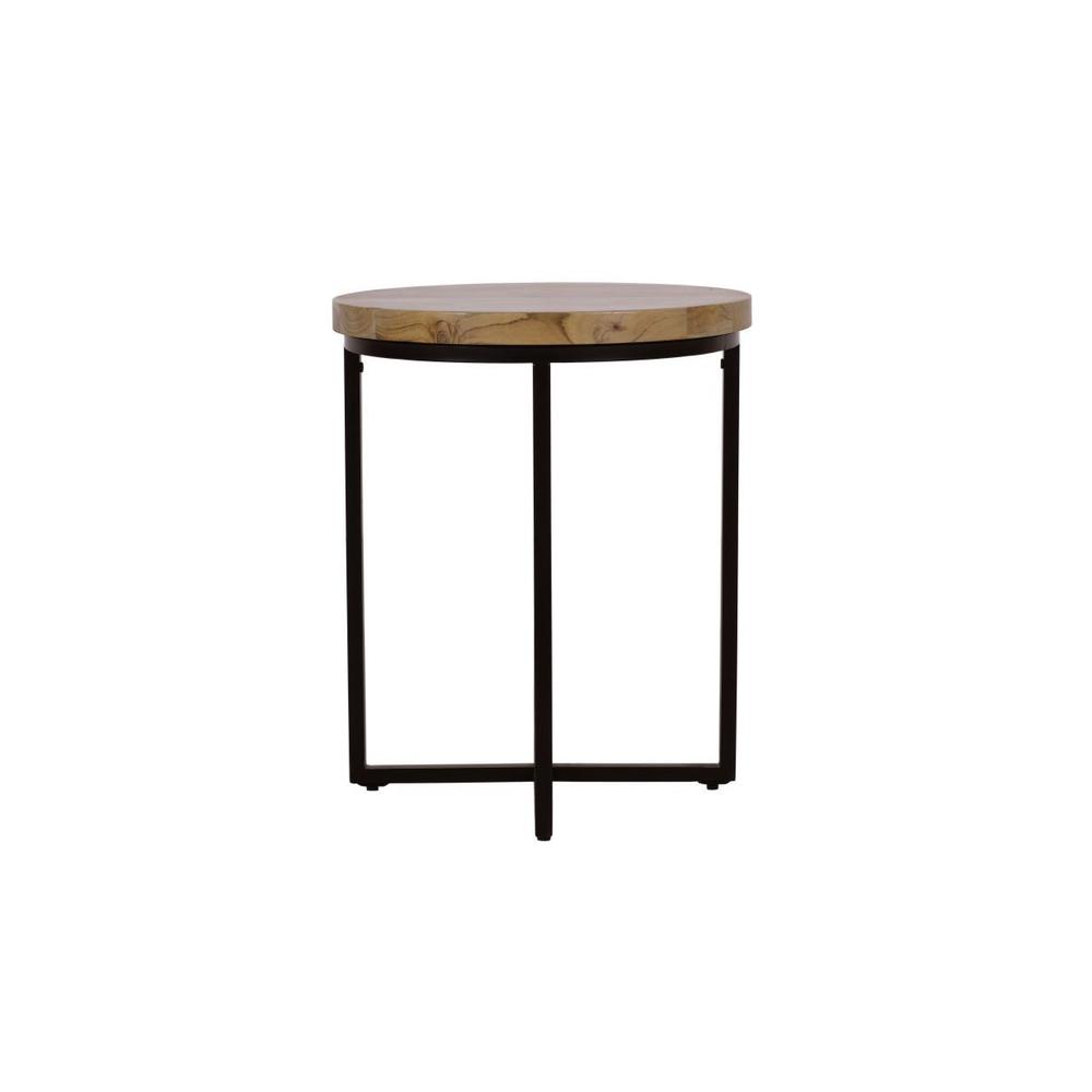 Solid Wood Modern 20" Round End Table. Picture 1