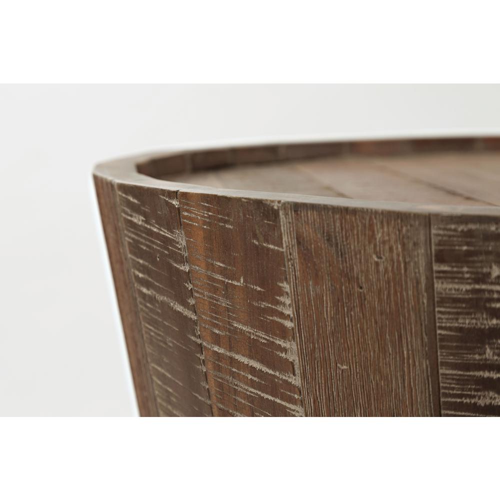 Modern Distressed Solid Acacia End Table. Picture 4