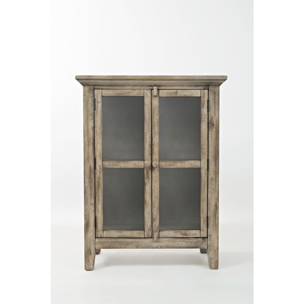 32" Coastal Distressed Acacia Two-Door Accent Cabinet. Picture 1