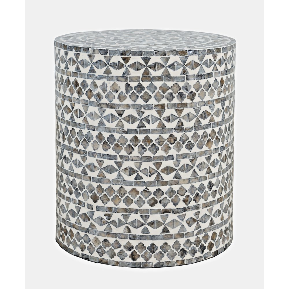 Global Archive Small Terrazzo Handcrafted Capiz Shell Accent Table. Picture 1