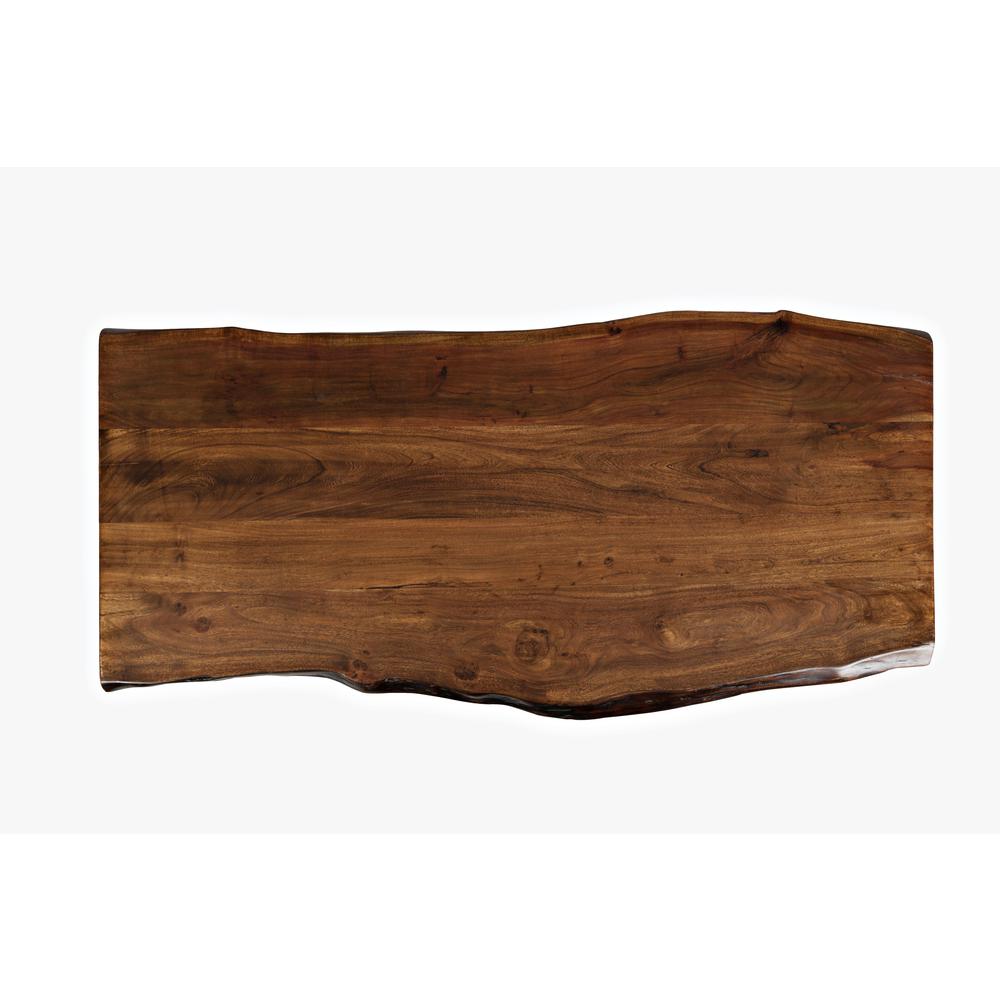 Solid Acacia 79" Modern Live Edge Dining Table. Picture 3