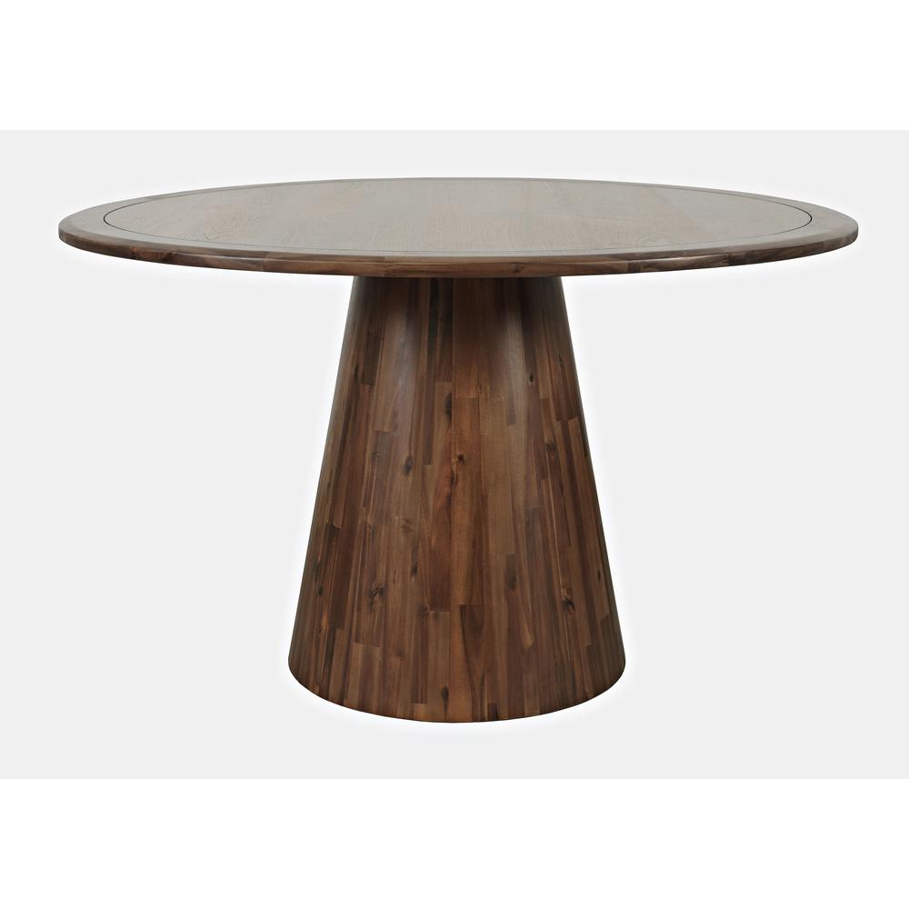Mid-Century Modern 50" Round Pedestal Dining Table. Picture 1