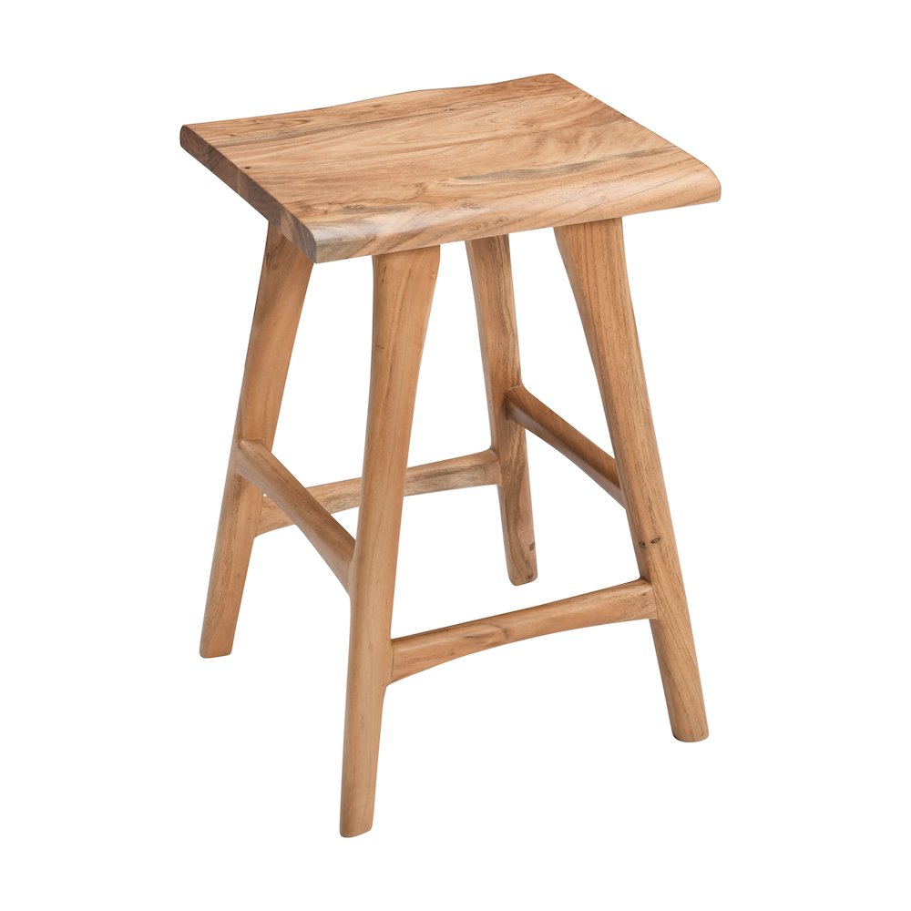 Sedona Solid Wood Rustic Backless Counter Barstool - Set of 2. Picture 5