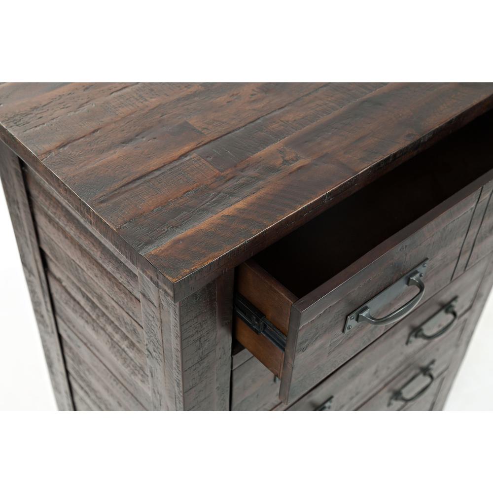 Rustic Distressed Acacia 5 Drawer Chest. Picture 4