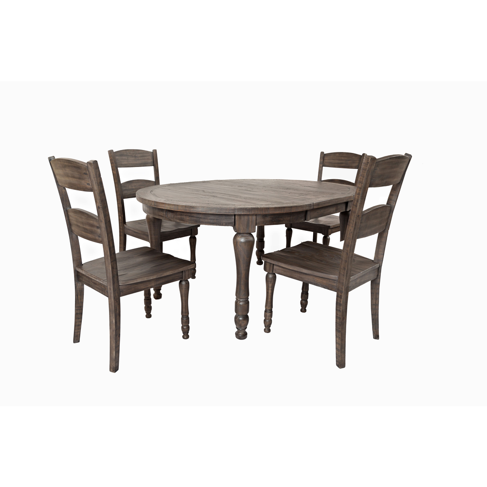 Reclaimed Pine 66" Oval Farmhouse Five-Piece Dining Set. Picture 1