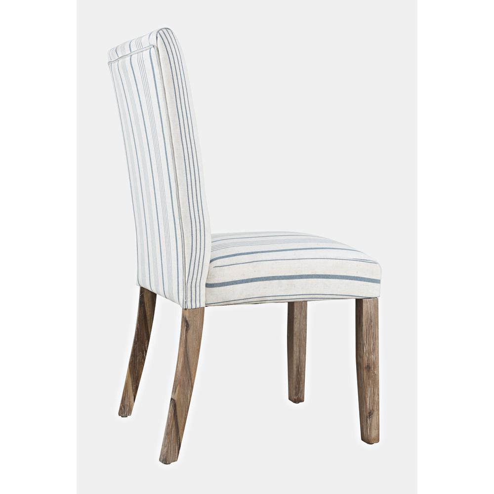 Coastal Wire-Brushed Acacia Upholstered Parsons Dining Chair (Set of 2). Picture 9