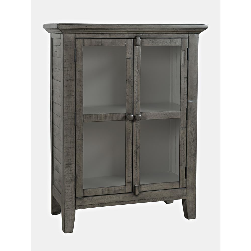 32" Coastal Distressed Acacia Two-Door Accent Cabinet. Picture 3