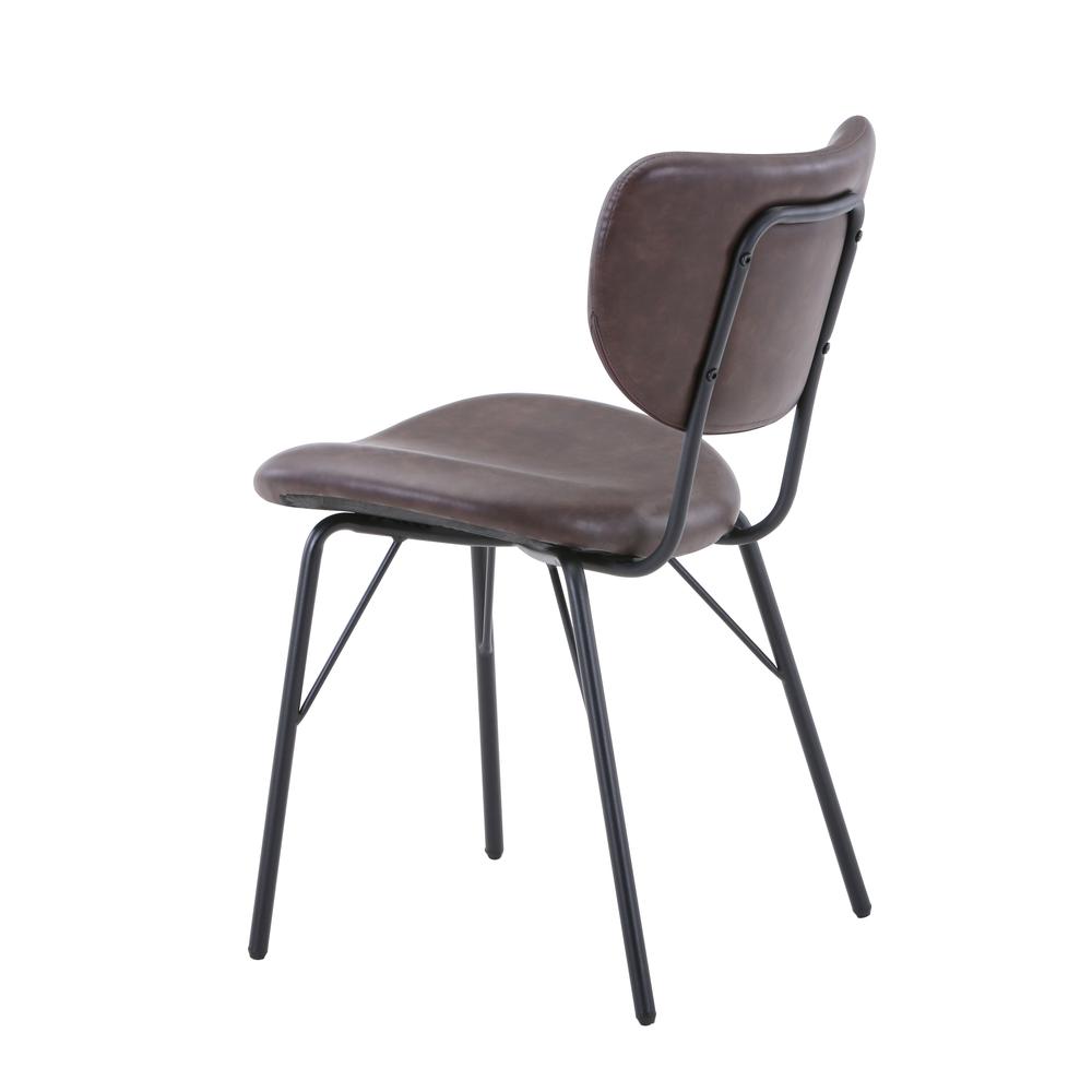 Contemporary Modern Faux Leather Split-Back Upholstered Dining Chair (Set of 2). Picture 3