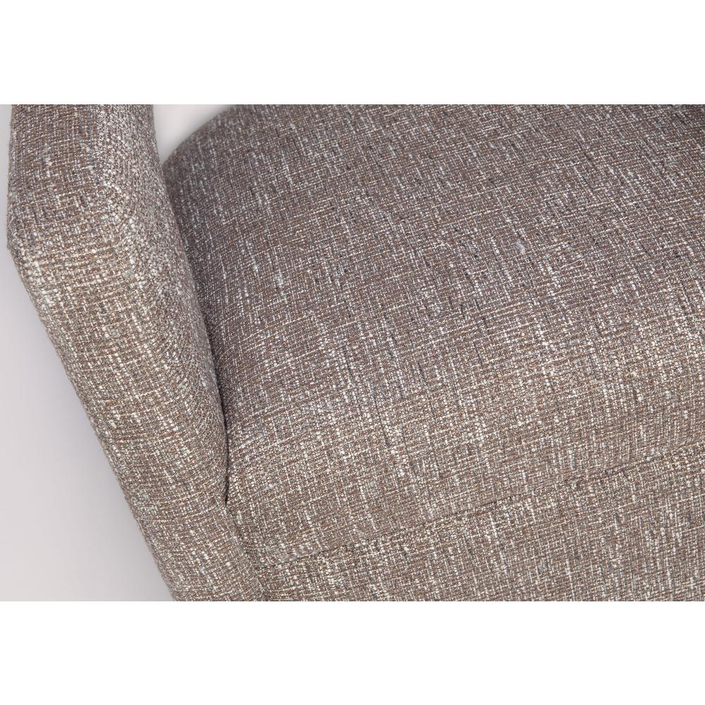 Modern Sculpted Curved Upholstered Swivel Accent Chair. Picture 4