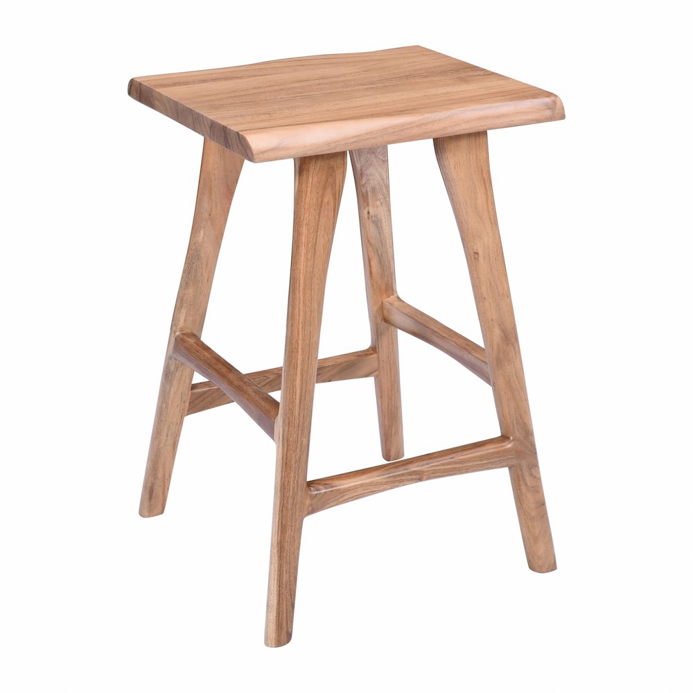 Sedona Solid Wood Rustic Backless Counter Barstool - Set of 2. Picture 2