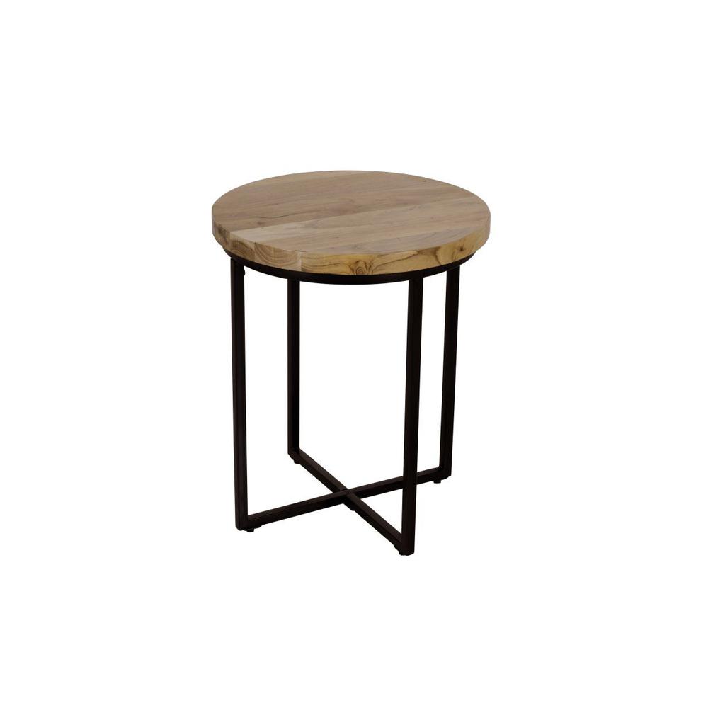 Solid Wood Modern 20" Round End Table. Picture 2