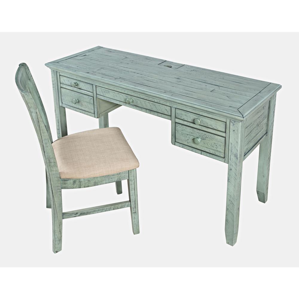 Coastal Style USB Charging Desk and Chair Set. Picture 2