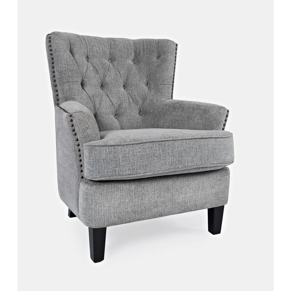Transitional Upholstered Accent Chair with Nailhead Trim. Picture 9
