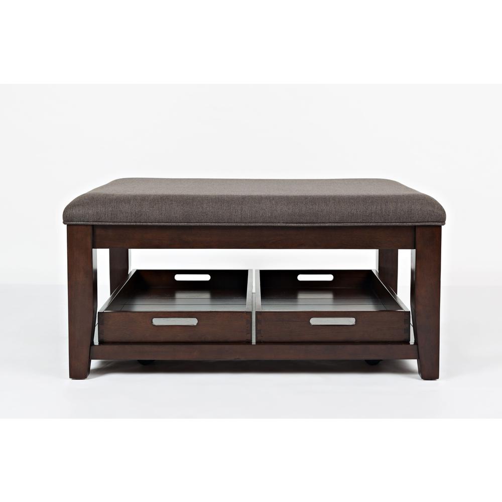 Contemporary Brown 38" Ottoman Coffee Table. Picture 1