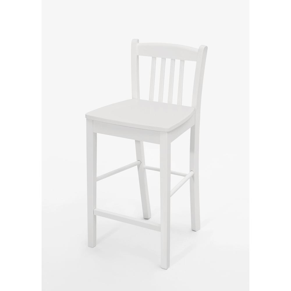 Tribeca Counter Height Stool (Set of 2), Classic White Finish. Picture 3