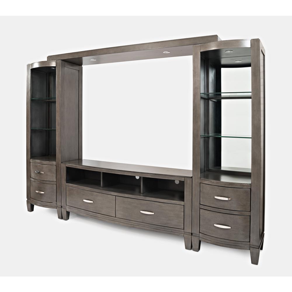 Coastal Contemporary  Entertainment Center with 60" TV Console and LED Lights. Picture 2