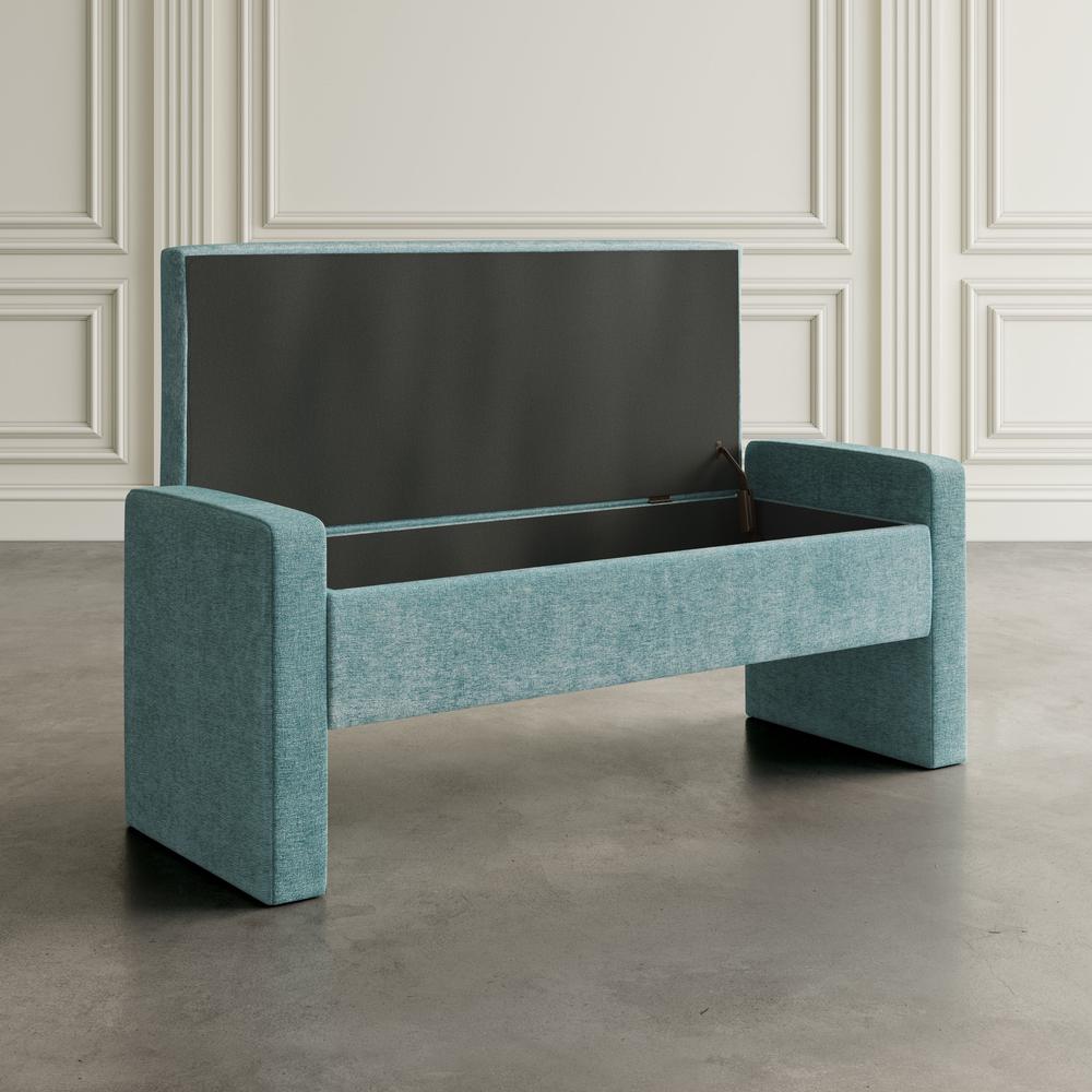 48" Contemporary Upholstered Modern Bedroom Hallway Storage Bench. Picture 10