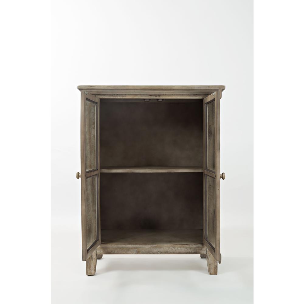 32" Coastal Distressed Acacia Two-Door Accent Cabinet. Picture 7