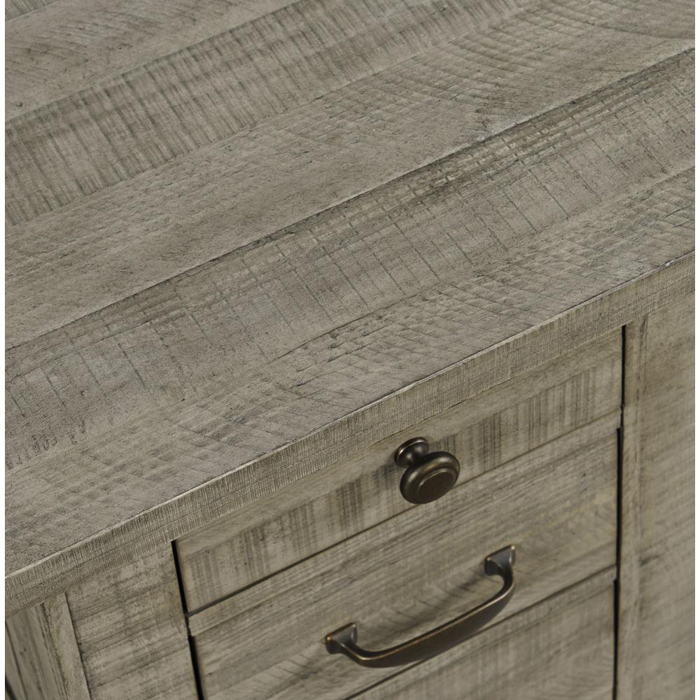 Rustic Distressed Acacia USB Charging Chairside End Table. Picture 7