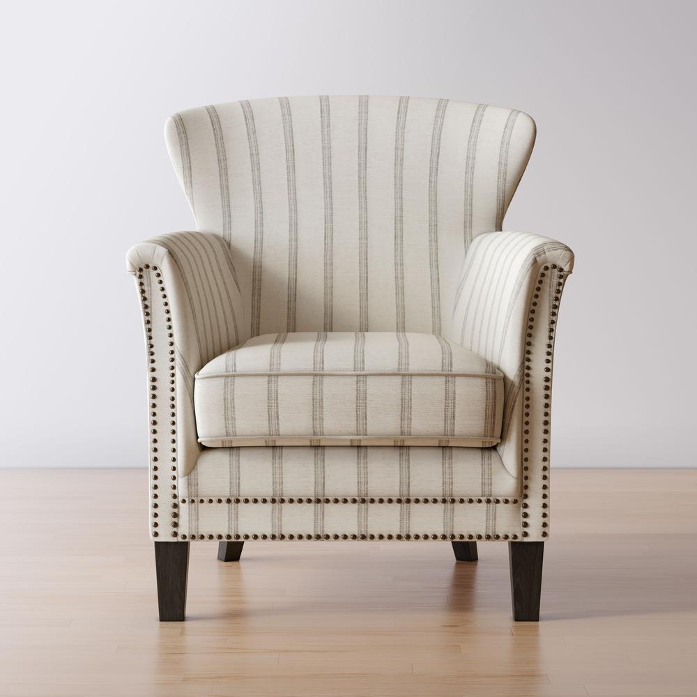 Classic Upholstered Accent Chair with Nailhead Trim. Picture 9