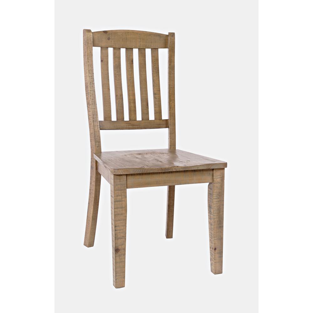 Modern Rustic Solid Pine Slatback Dining Chair (Set of 2). Picture 3