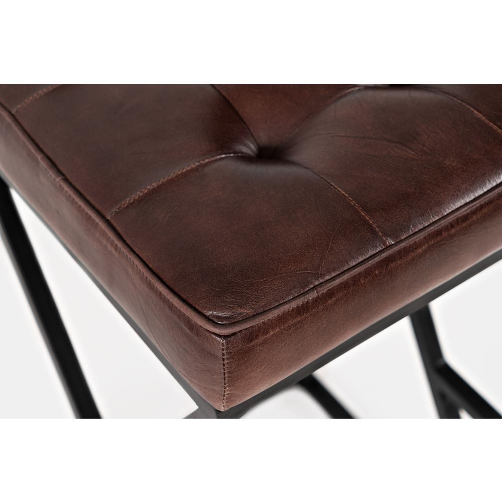 ed Modern Leather Backless Stool. Picture 6