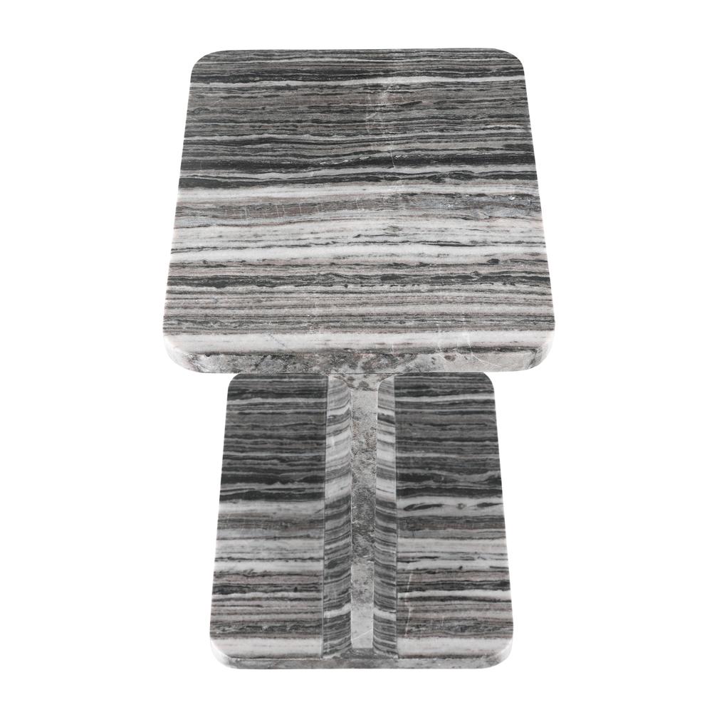 Enzo Luxury Genuine Solid Marble Icon End Table. Picture 3