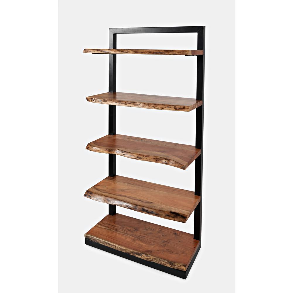 Solid Acacia 5 Shelf Bookcase. Picture 2