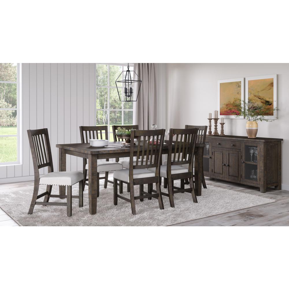 Rustic Distressed 78" Seven-Piece Dining Set. Picture 11