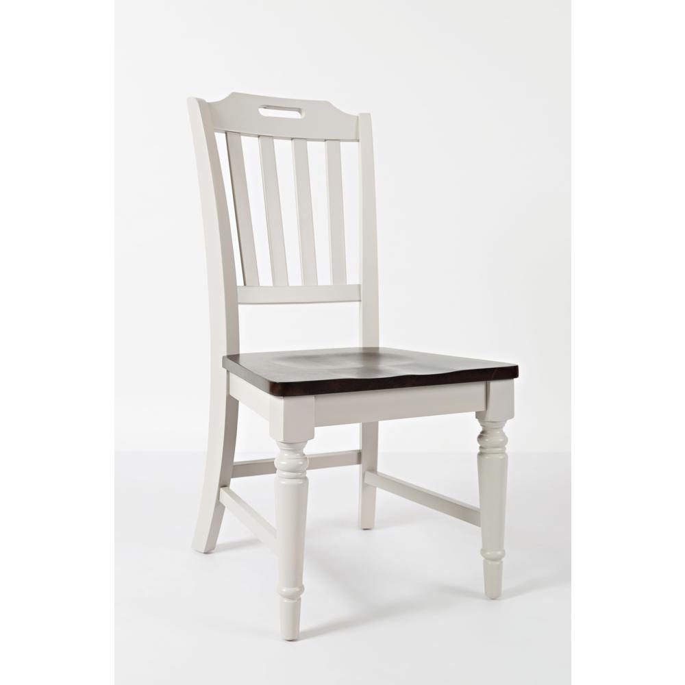 Farmhouse Solid Rubberwood Slatback Chair (Set of 2). Picture 3