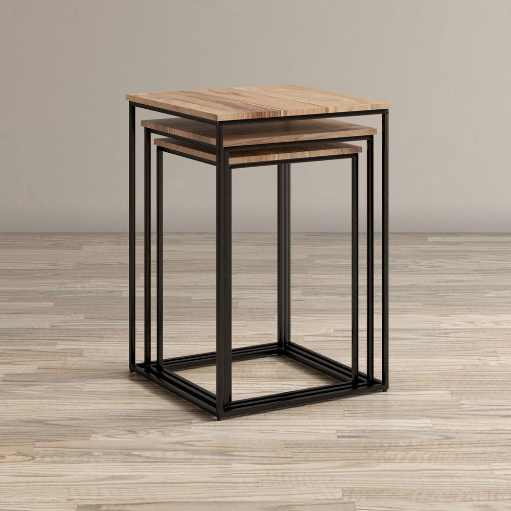 3 Piece Solid Wood Nesting Table Set. Picture 8