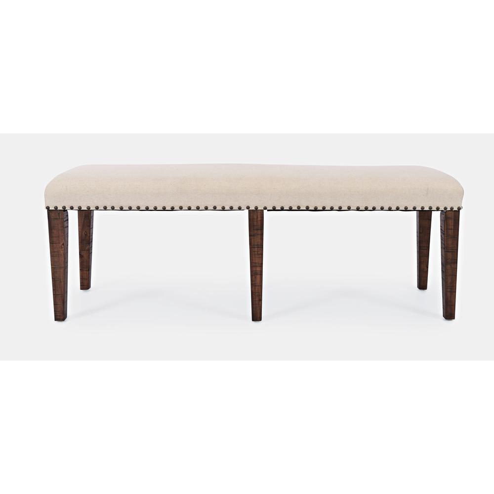 Transitional 52" Backless Upholstered Dining Bench. Picture 1