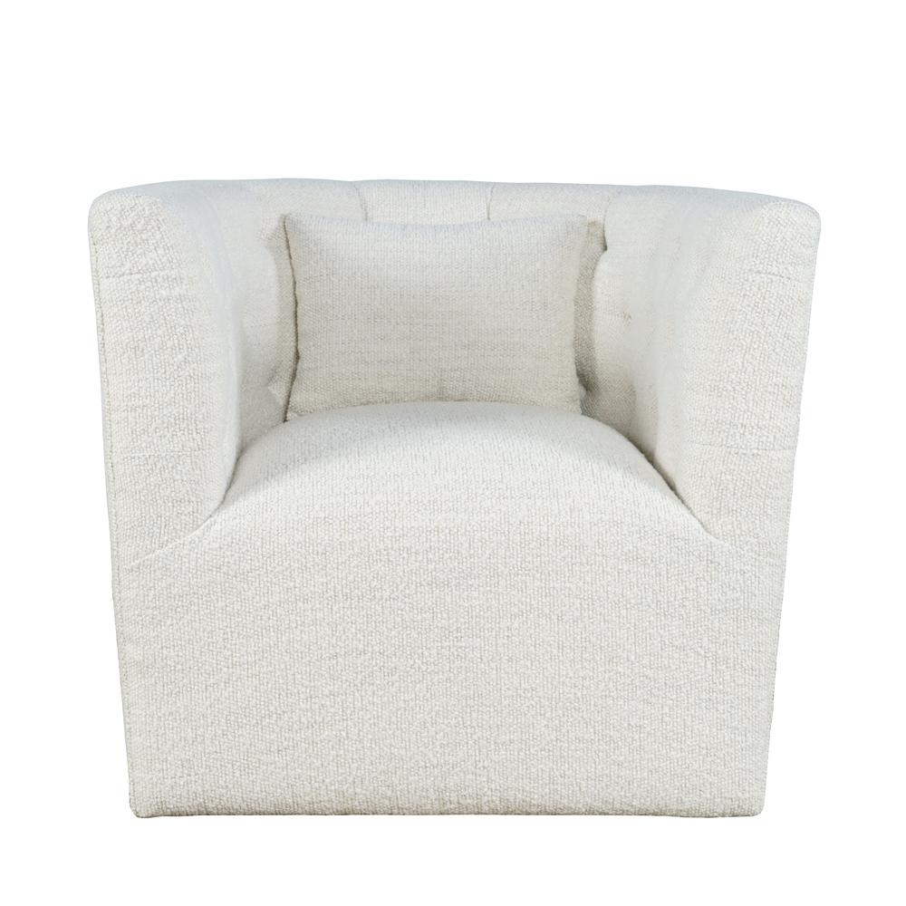 Everly Boucle Modern Transitional Swivel Accent Chair. Picture 1