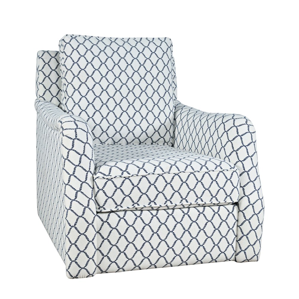 Kennedy Carter Contemporary Upholstered Pattern Swivel Accent Chair. Picture 2