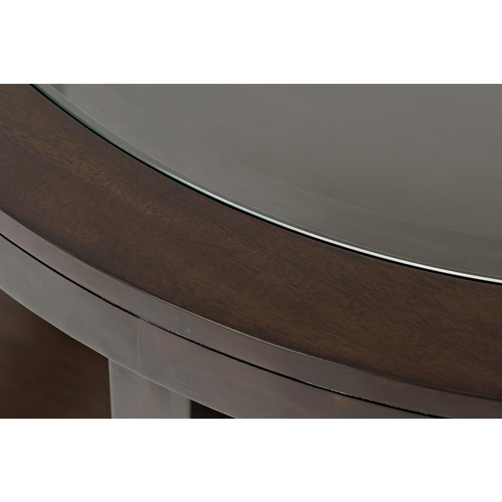 Contemporary Round Glass Inlay Coffee Table. Picture 3