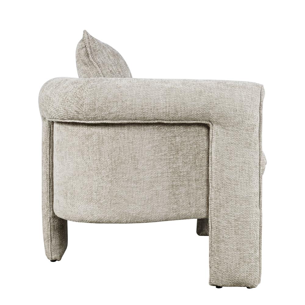 Adley Modern Upholstered Vintage Accent Armchair with Pillow. Picture 4