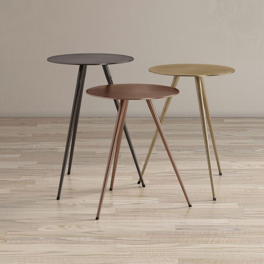 nd Copper Finish Modern Accent Tables (Set of 3). Picture 12