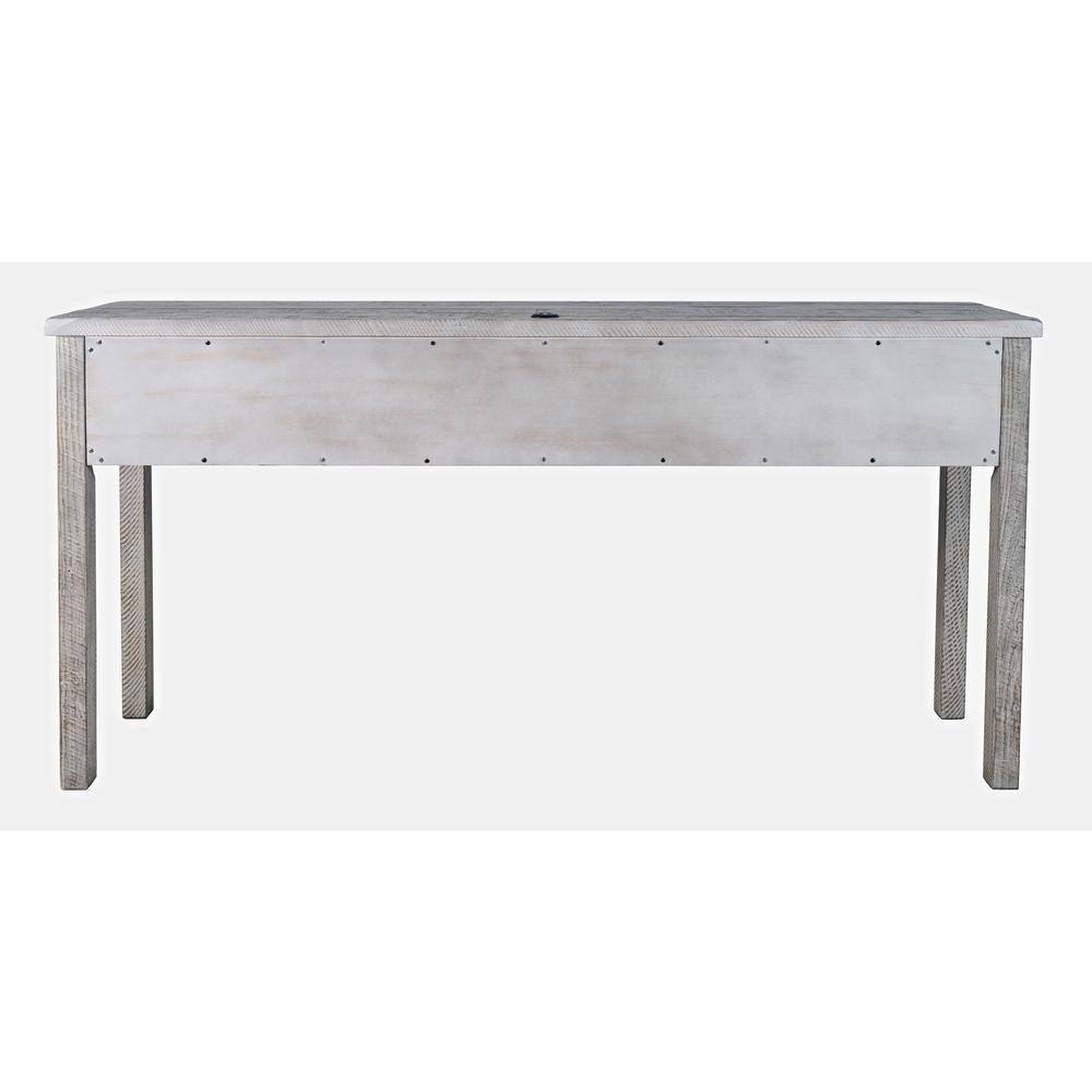 67" Washed Finish Five Drawer USB Charging Sofa Table. Picture 5