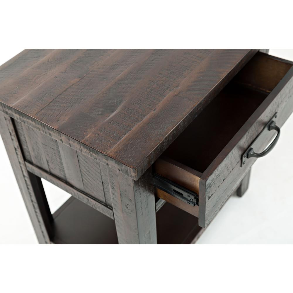 Rustic Distressed Acacia Nightstand. Picture 5