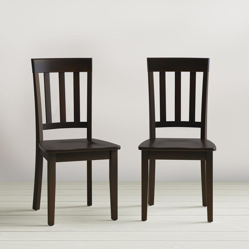 Solid Wood Classic Slat Back Dining Chair (Set of 2). Picture 3