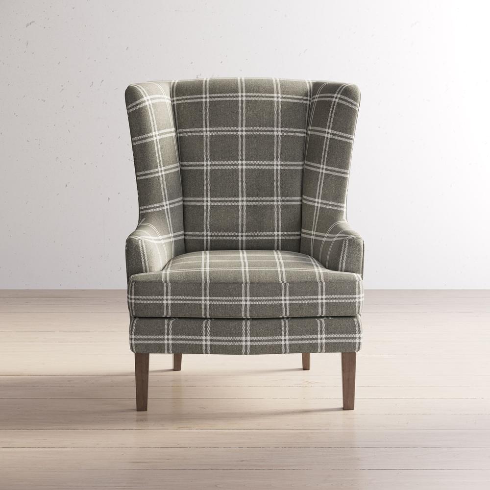 Traditional Upholstered Wingback Accent Chair. Picture 13