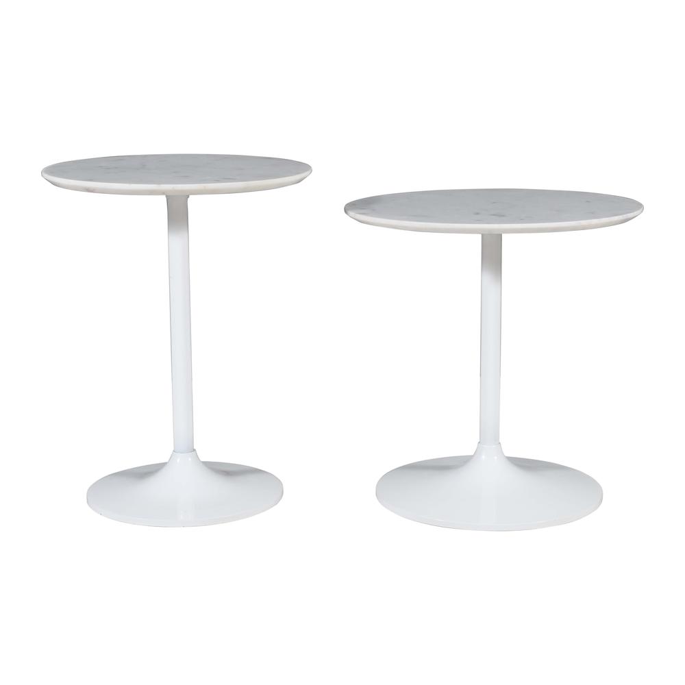 arble and Iron Modern Luxury Accent Tables (Set of 2). Picture 1