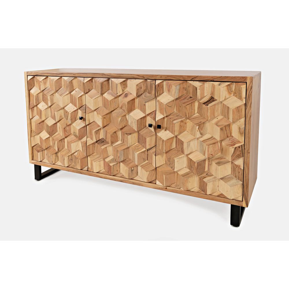 Modern Abstract Cube Style Accent Cabinet. Picture 2