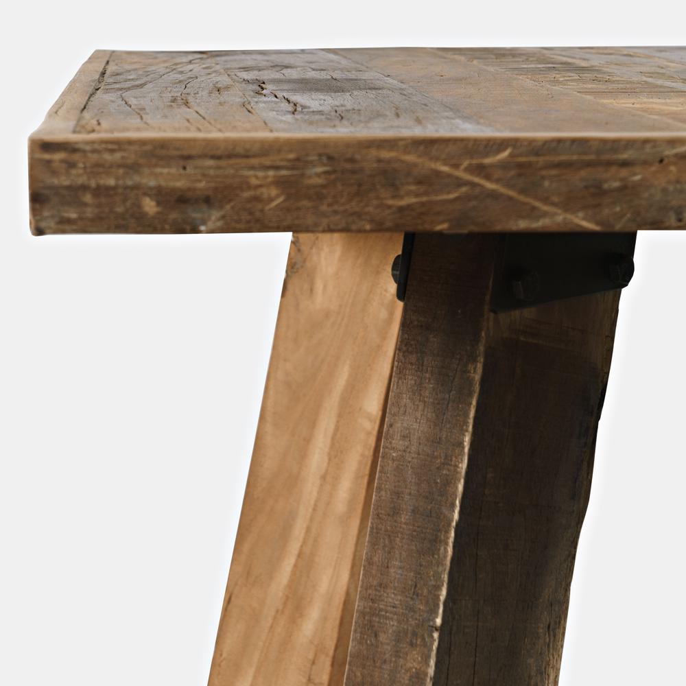 2" Rustic Reclaimed Solid Wood Square Counter Height Dining Table. Picture 4