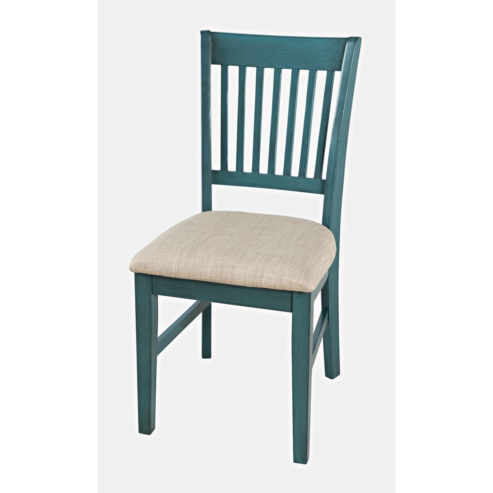 Slat-Back Upholstered Desk Chair. Picture 2
