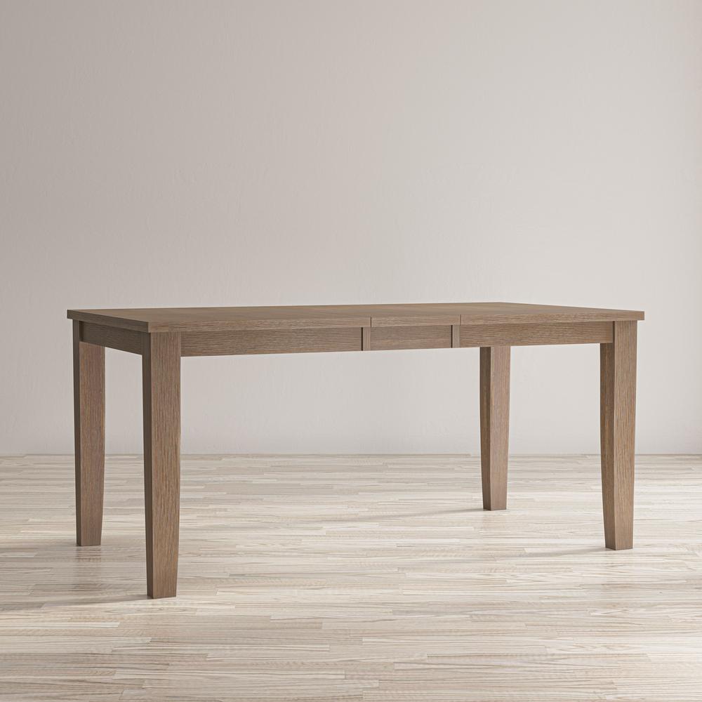Coastal Wire-Brushed Acacia 66" Extendable Dining Table. Picture 7