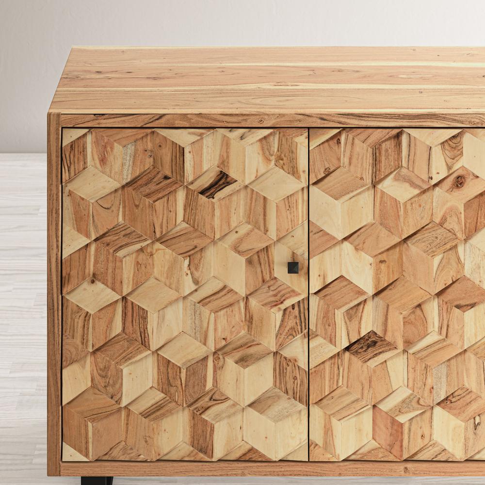 Modern Abstract Cube Style Accent Cabinet. Picture 6