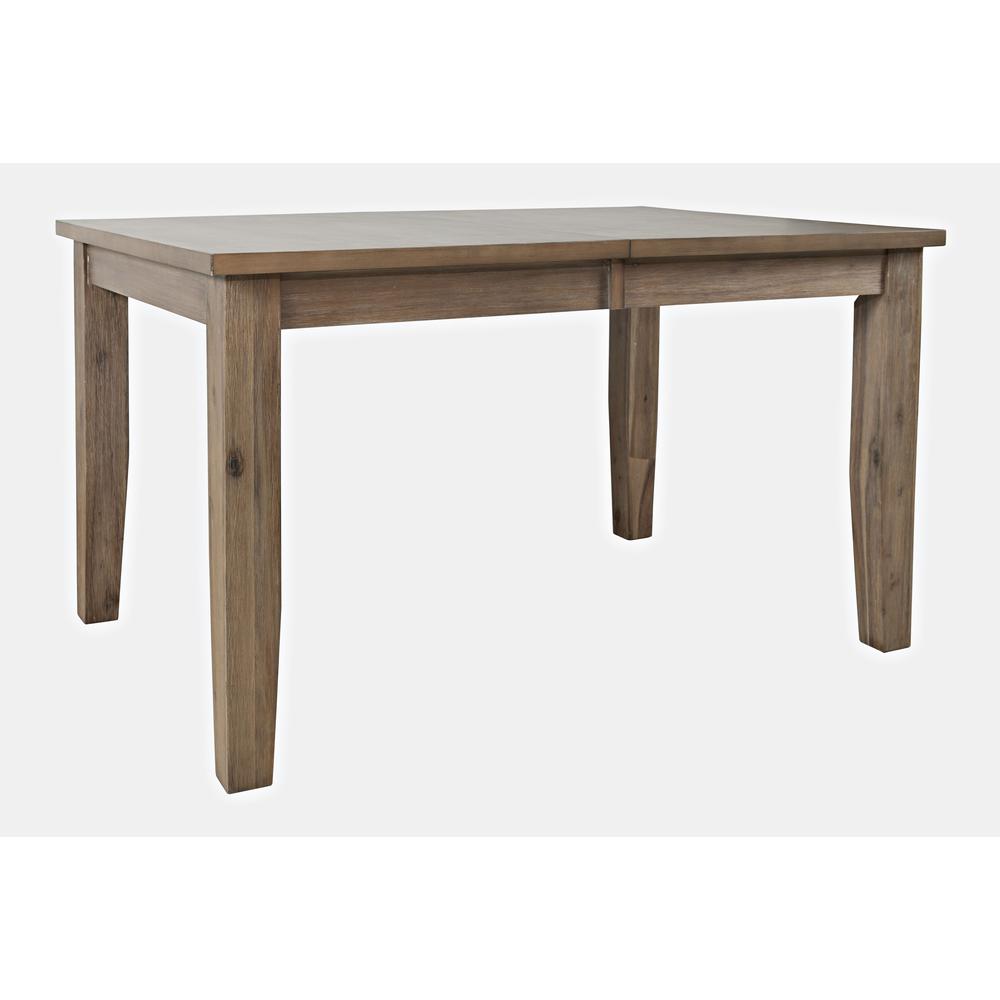 Coastal Wire-Brushed Acacia 66" Extendable Dining Table. Picture 1
