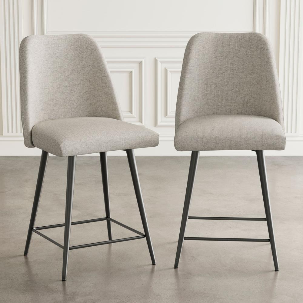 Macey Contemporary Modern Upholstered Counter Barstool (Set of 2). Picture 8